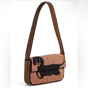 Beaded Dachshund Design Shoulder Bag by Anthropologie